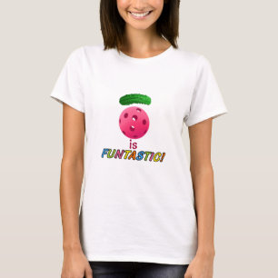 Pickleball es funtastic con la camiseta fucsia