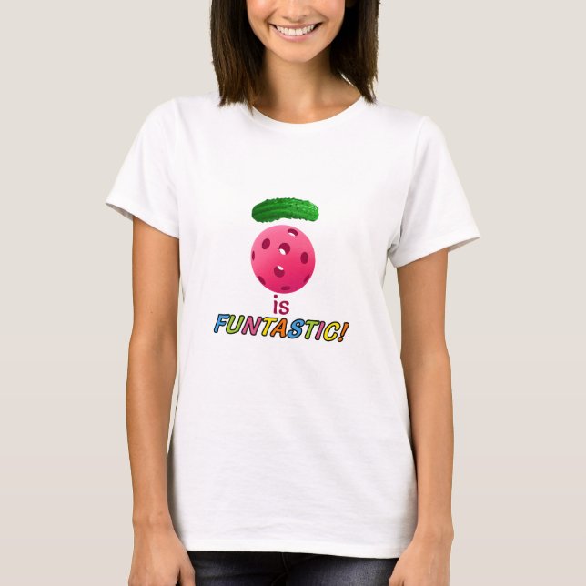 Pickleball es funtastic con la camiseta fucsia (Anverso)