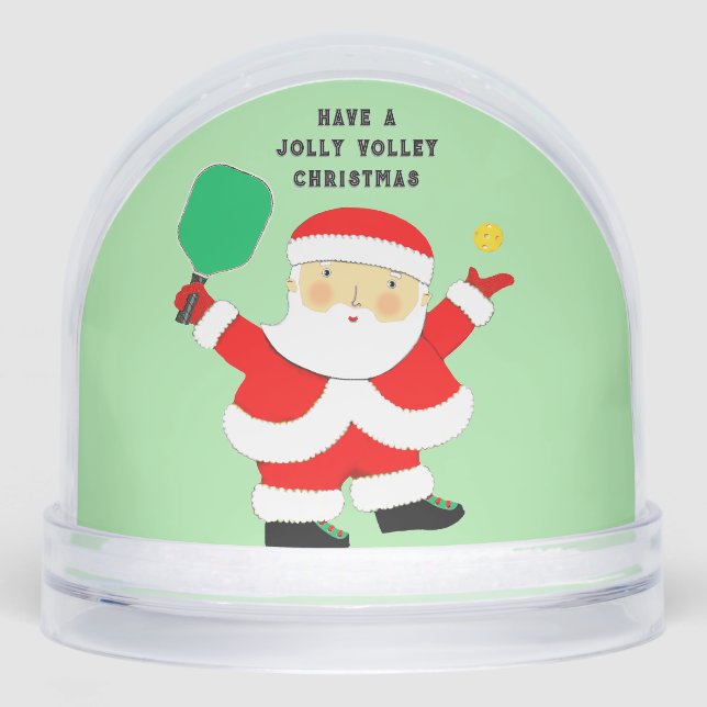 Pickleball Holiday Gift Snow Globe (Anverso)