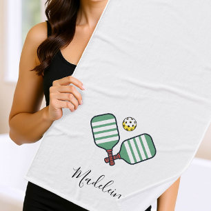 Pickleball Paddles Green Stripes Regalo personaliz