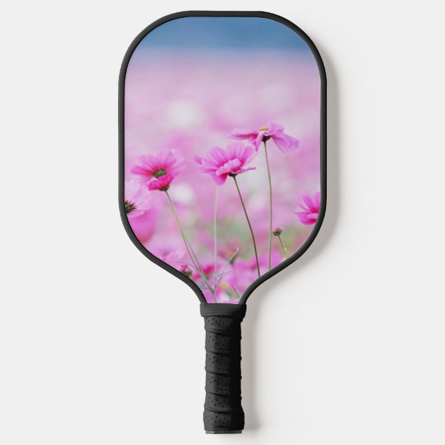 Pickleball Palas de pelota con imagen de campo de flores verd (Anverso)