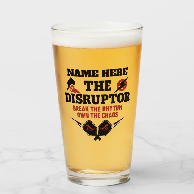 Pickleball Personalized Name The Disruptor Beer (Anverso (lleno))