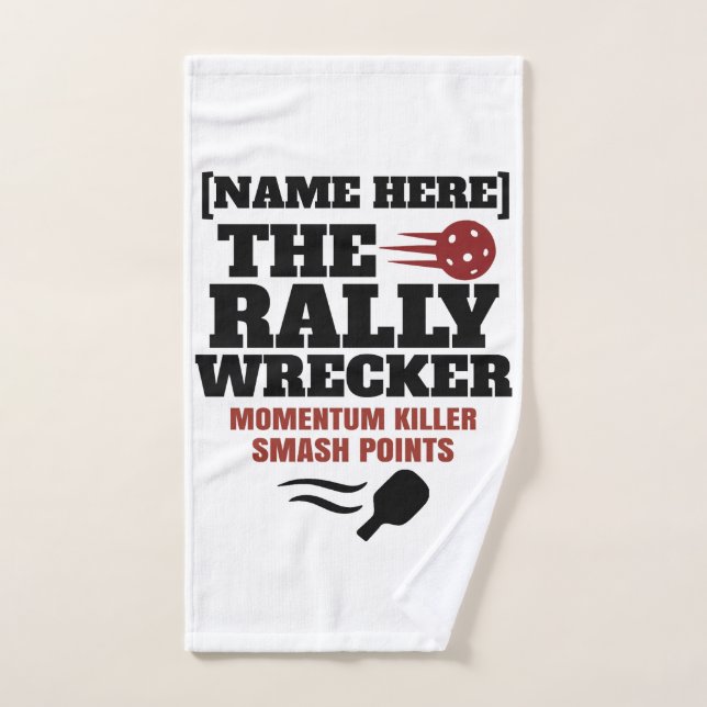 Pickleball Personalized Name The Rally Wrecker (Toalla de mano)