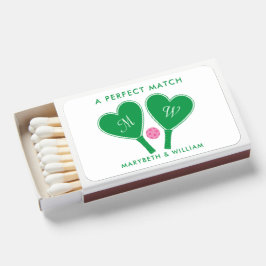 Pickleball verde y rosado preppy Boda