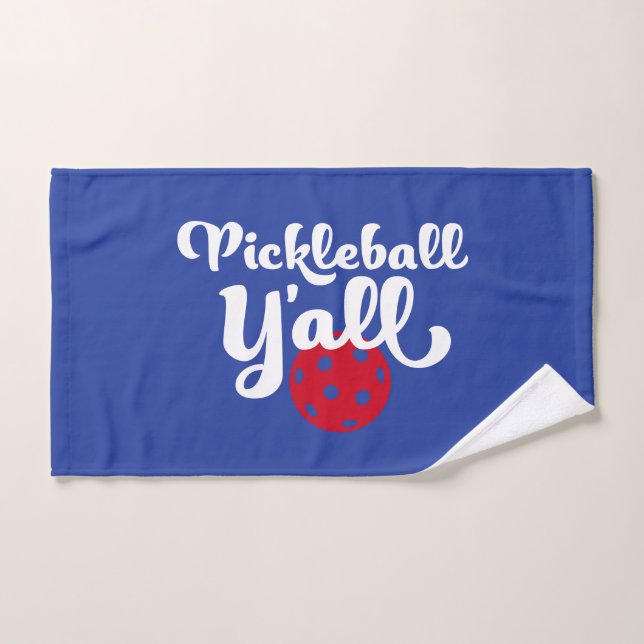 Pickleball Y'all Funny Red White Blue (Toalla de mano)
