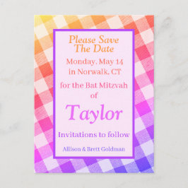 Picnic arcoiris Diagonal salva la postal de fecha