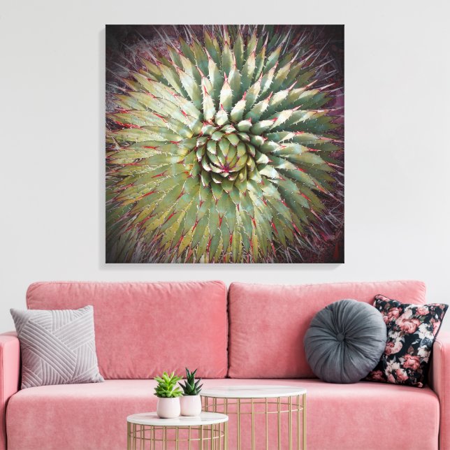 Picos de Agave Verdes Arte Cuadrado (Insitu (Sala de estar))