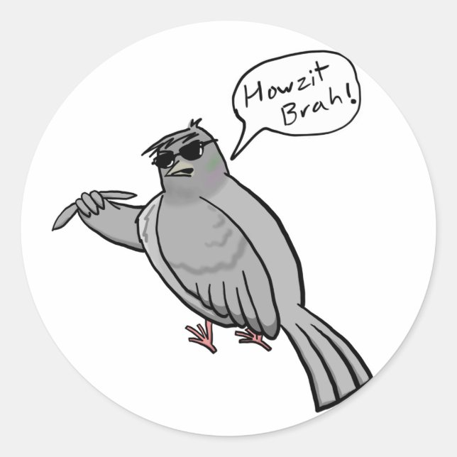 Pidgin Pigeon Pegatina (Anverso)