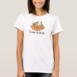 Pie de calabaza con la camiseta de la tarta que es