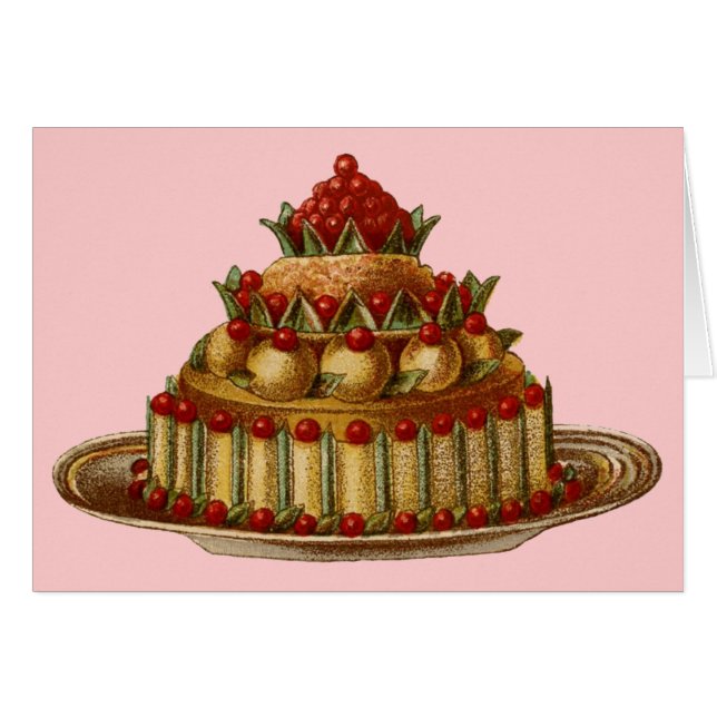 Pie de cereza de postre de cocina antigua (Anverso (Horizontal))