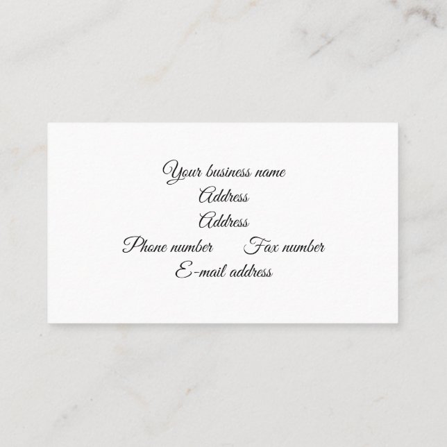 pie de tarjeta de visita (Reverso)