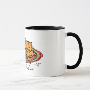 Pie derecho encima de la taza de la vida