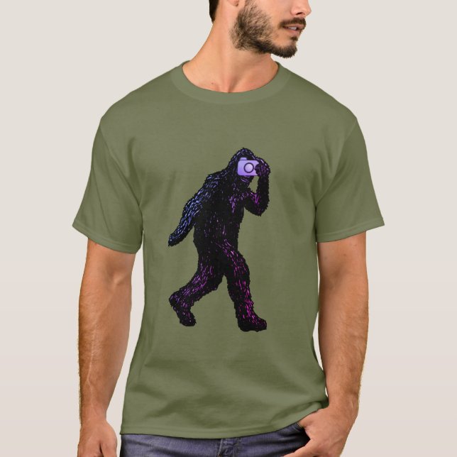 Pie Grande con Cámara - Camiseta divertida para se (Anverso)