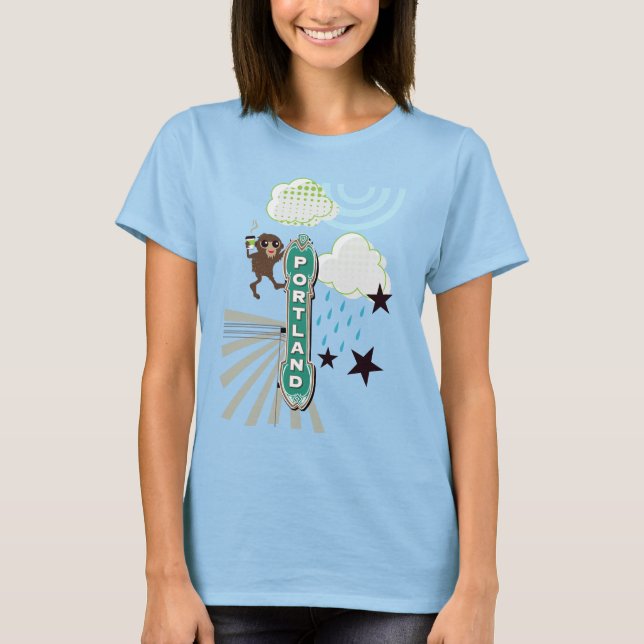 Pie grande en la camiseta del pueblo P (Anverso)