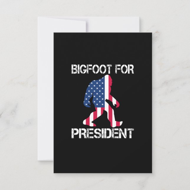 Pie Grande Para El Presidente Funny Bigfoot (Anverso)