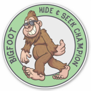 Pie grande   Pegatina Sasquatch (Editable)