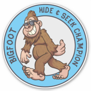 Pie grande   Pegatina Sasquatch (Editable)