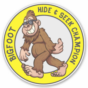 Pie grande   Pegatina Sasquatch (Editable)