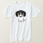 Piebald Dachshund Corte Camiseta De Perro Camiseta<br><div class="desc">Camiseta de perro de dibujos animados. El negro y el marrón Piebald Dachshund. ¡Hace un gran regalo para los amantes de Doxie!</div>