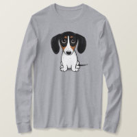Piebald Dachshund Cortó Camiseta De Perro Camiseta