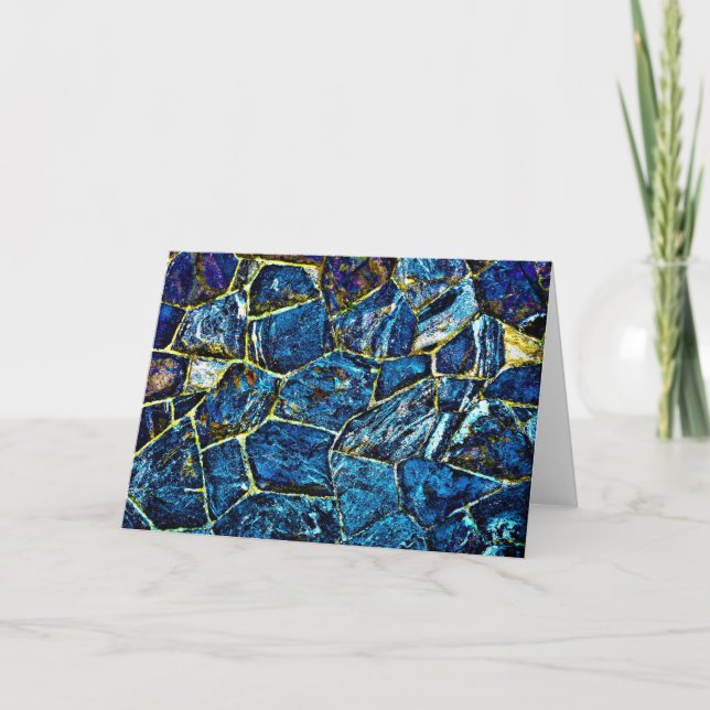 Piedra azul, tarjeta (Anverso)