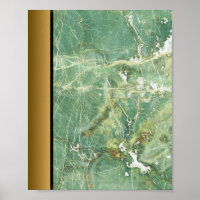 Piedra de mármol blanco verde / arte de borde dora
