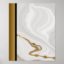 Piedra de mármol gris blanco / arte de borde dorad