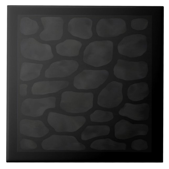 Piedra negra celta con azulejos de cerámica de bor (Frente)