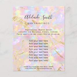 piedra opal rosa holográfica FAUX Flyer