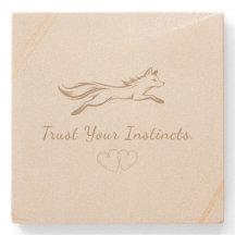 Posavasos de arenisca Elegant Running Fox
