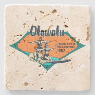 Piedra Posavasos de barra de Tiki hawaiana de Tandem Surf