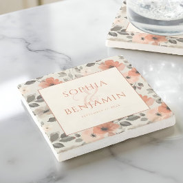 Piedra Posavasos de hueso de melocotón moderno