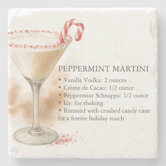 Piedra Posavasos de licor de Navidad (Anverso)