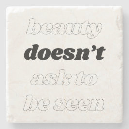Piedra Posavasos de mármol Beauty Doesn't Ask
