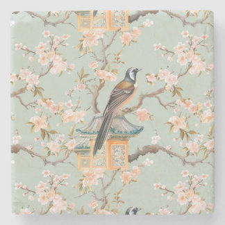 Piedra Posavasos de mármol con diseño de chinoiserie de p