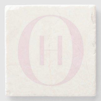 Piedra Posavasos de mármol con monograma H minimalista