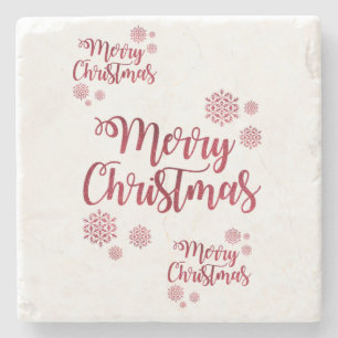 Piedra Posavasos de mármol de Navidad, Feliz Navidad