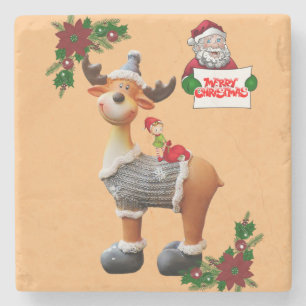 Piedra Posavasos de mármol de Navidad, Feliz Navidad