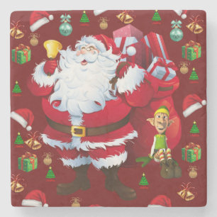 Piedra Posavasos de mármol de Navidad, Santa