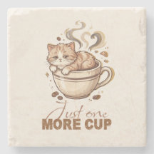 Posavasos de mármol para gatos divertidos con una