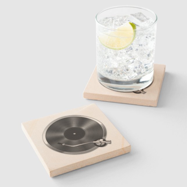 Piedra Posavasos de tocadiscos de álbum (Lateral)