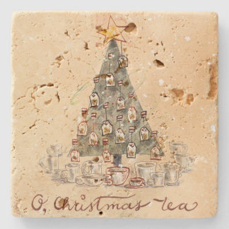 Piedra Posavasos Rustic O, té de Navidad