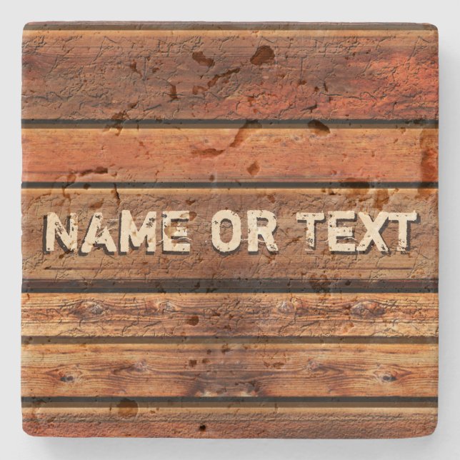Piedra Posavasos Rústicos Personalizados para la Cueva de (Anverso)