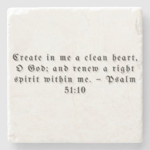 Psalm 51:10 Posavasos de Regalo