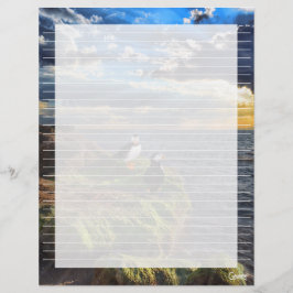 Piedra Puffin en lata - Hoja de estantería de 8,5"