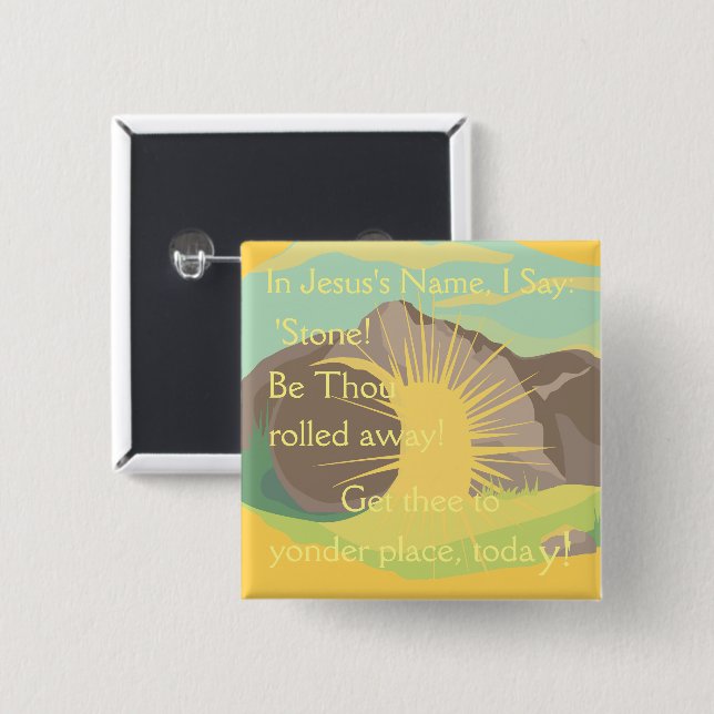 Piedra! ¡Que Te Vayas! Botón de resurrección (Anverso y reverso)