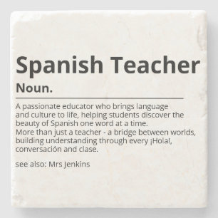 Piedra Regalo de posavasos para profesor de español   Ap 