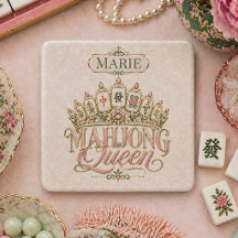 Regalo personalizado de posavasos Mahjong Queen