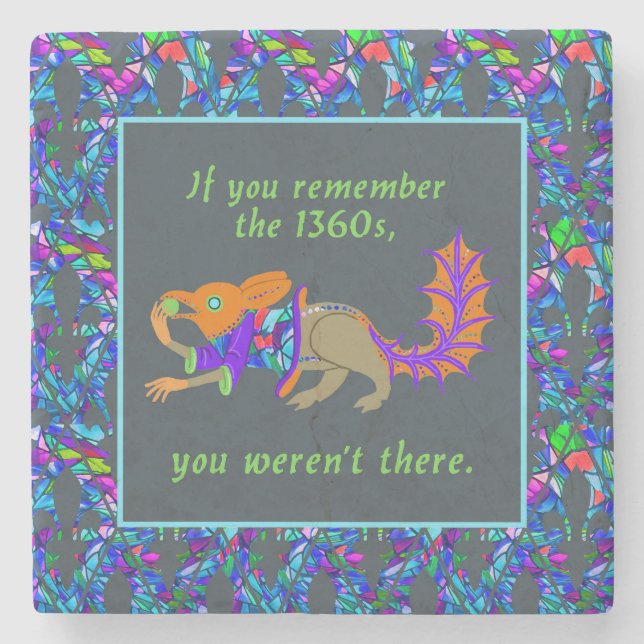 Piedra "Si recuerdas los años 1360..." Posavasos de piedr (Anverso)