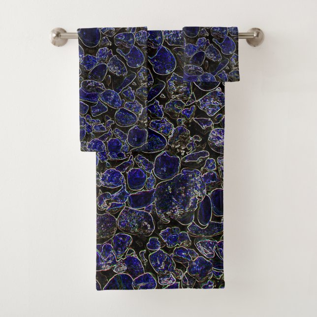 Piedras azules de zafiro con brillo (In situ)